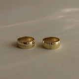 Kinn - Vertical Pavé Cigar Band Ring Diamond