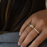 Kinn - Horizontal Pavé Cigar Band Ring Diamond