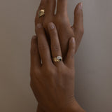 Kinn - Porter Cigar Band Ring Pear Diamond