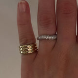 Kinn - Pavé Wave Ring Diamond