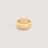 Kinn - Vertical Pavé Cigar Band Ring Diamond