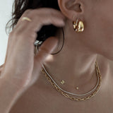 Kinn - Ellie Baguette Huggie Earrings Diamond