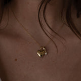 Kinn - Maison Heart Locket Necklace & Milestone Drop Charm Stack