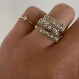 Kinn - Vintage Three Row Diamond Ring