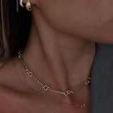 Kinn - Solitaire Floating Emerald Diamond Necklace