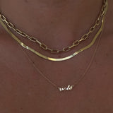 Kinn - Vote Nameplate Necklace Gold