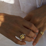 Kinn - Osla Oval Signet Ring Diamond