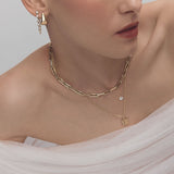 Kinn - Solitaire Floating Round Diamond Necklace