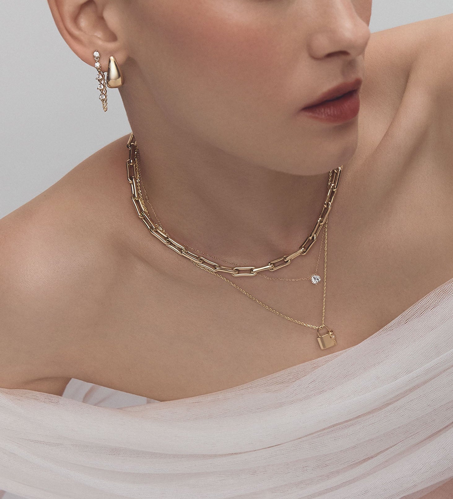 Kinn - Anna Lock & Diamond Key Pendant