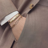 Kinn - Bold Pavé Diamond Link Chain Bracelet
