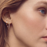 Kinn - Teardrop Huggie Earrings Diamond