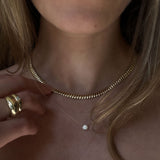 Kinn - Solitaire Floating Round Diamond Necklace
