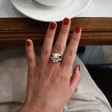 Kinn - Edith Pearl Ring Stack Silver