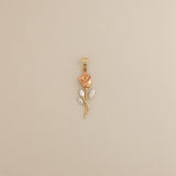Kinn - Vintage Mixed Metal Rose Pendant