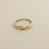 Kinn - Vintage Thin Round Diamond Band Ring