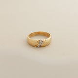 Kinn - Vintage Round Diamond Cigar Band Ring