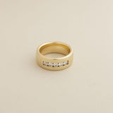 Kinn - Vintage Channel Set Diamond Cigar Band Ring
