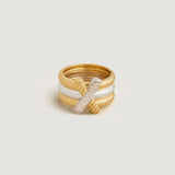 Kinn - Eddy Layered X Ring Diamond