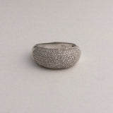 Kinn - Vintage White Gold Pavé Diamond Dome Ring