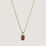 Kinn - Lyra Emerald Cut Pendant Ruby