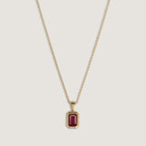 Kinn - Lyra Emerald Cut Pendant Ruby