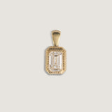 Kinn - Lyra Emerald Cut Pendant Diamond