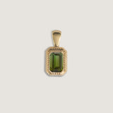 Kinn - Lyra Emerald Cut Pendant Green Tourmaline