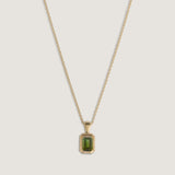 Kinn - Lyra Emerald Cut Pendant Green Tourmaline