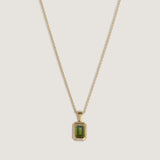 Kinn - Lyra Emerald Cut Pendant Green Tourmaline