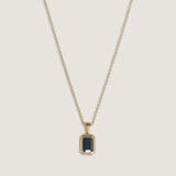 Kinn - Lyra Emerald Cut Pendant Blue Sapphire