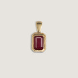 Kinn - Lyra Emerald Cut Pendant Ruby
