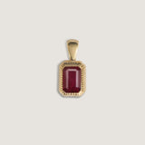 Kinn - Lyra Emerald Cut Pendant Ruby
