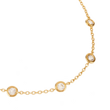 Dorsey - CLEMENCE, LAB WHITE SAPPHIRE 1.50 CARAT 15 STONE STRAND NECKLACE, GOLD