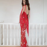 Conner Ives - The Demi Couture Piano Shawl Gown - Red