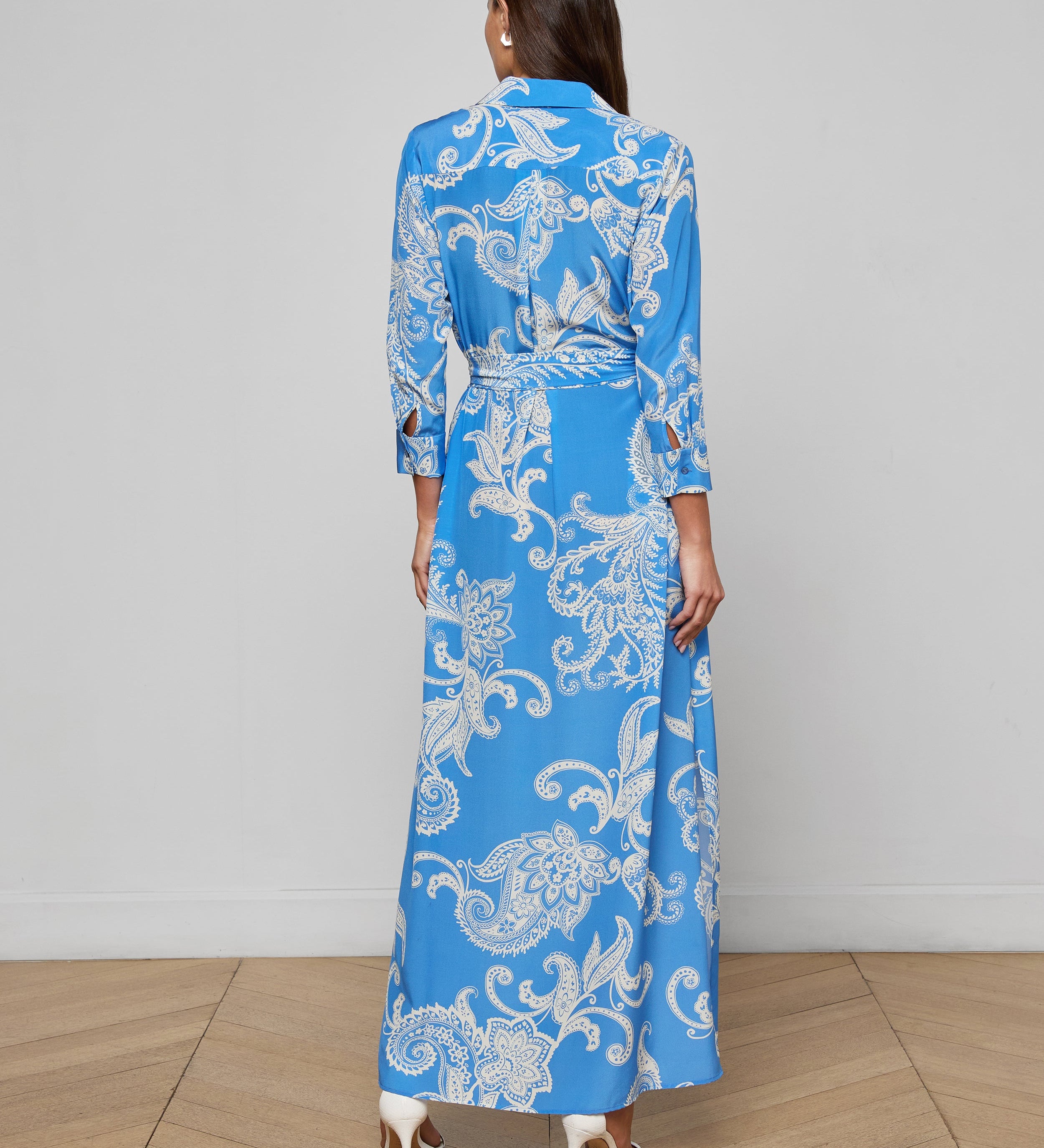 L'AGENCE - Cameron Silk Shirt Dress