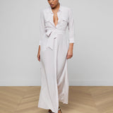 L'AGENCE - Cameron Silk Shirt Dress