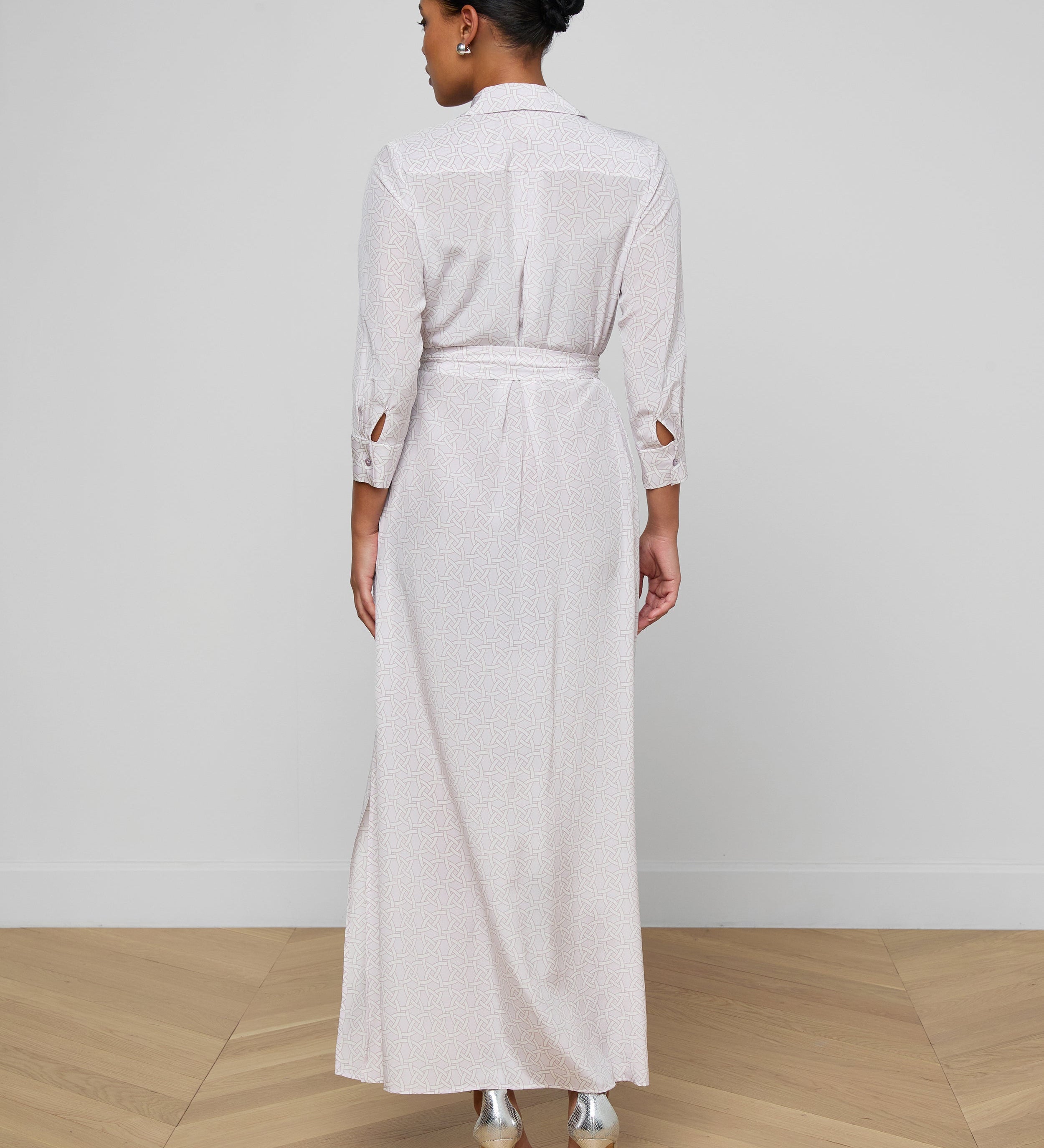 L'AGENCE - Cameron Silk Shirt Dress
