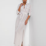 L'AGENCE - Cameron Silk Shirt Dress