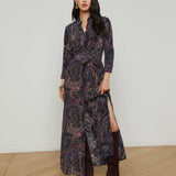L'AGENCE - Cameron Silk Shirt Dress