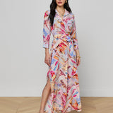 L'AGENCE - Cameron Silk Shirt Dress