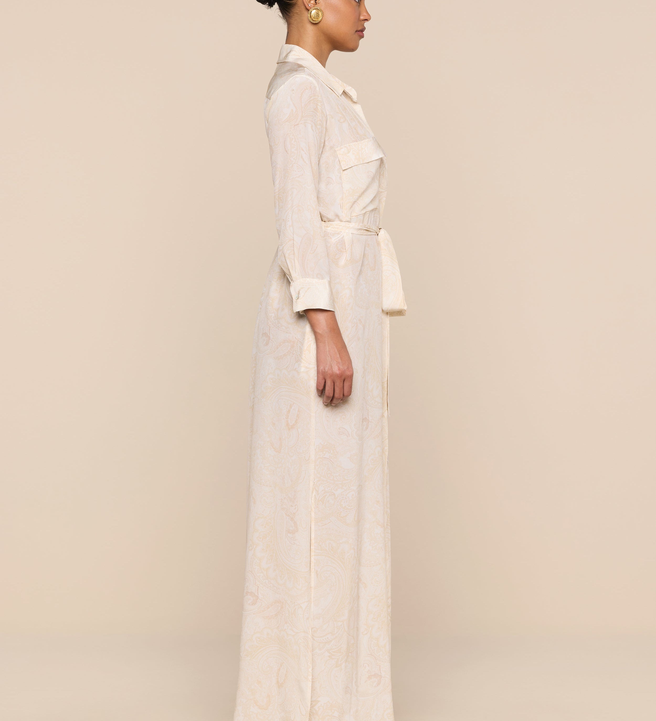 L'AGENCE - Cameron Silk Shirt Dress