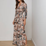 L'AGENCE - Cameron Silk Shirt Dress