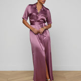 L'AGENCE - Klement Silk Shirt Dress