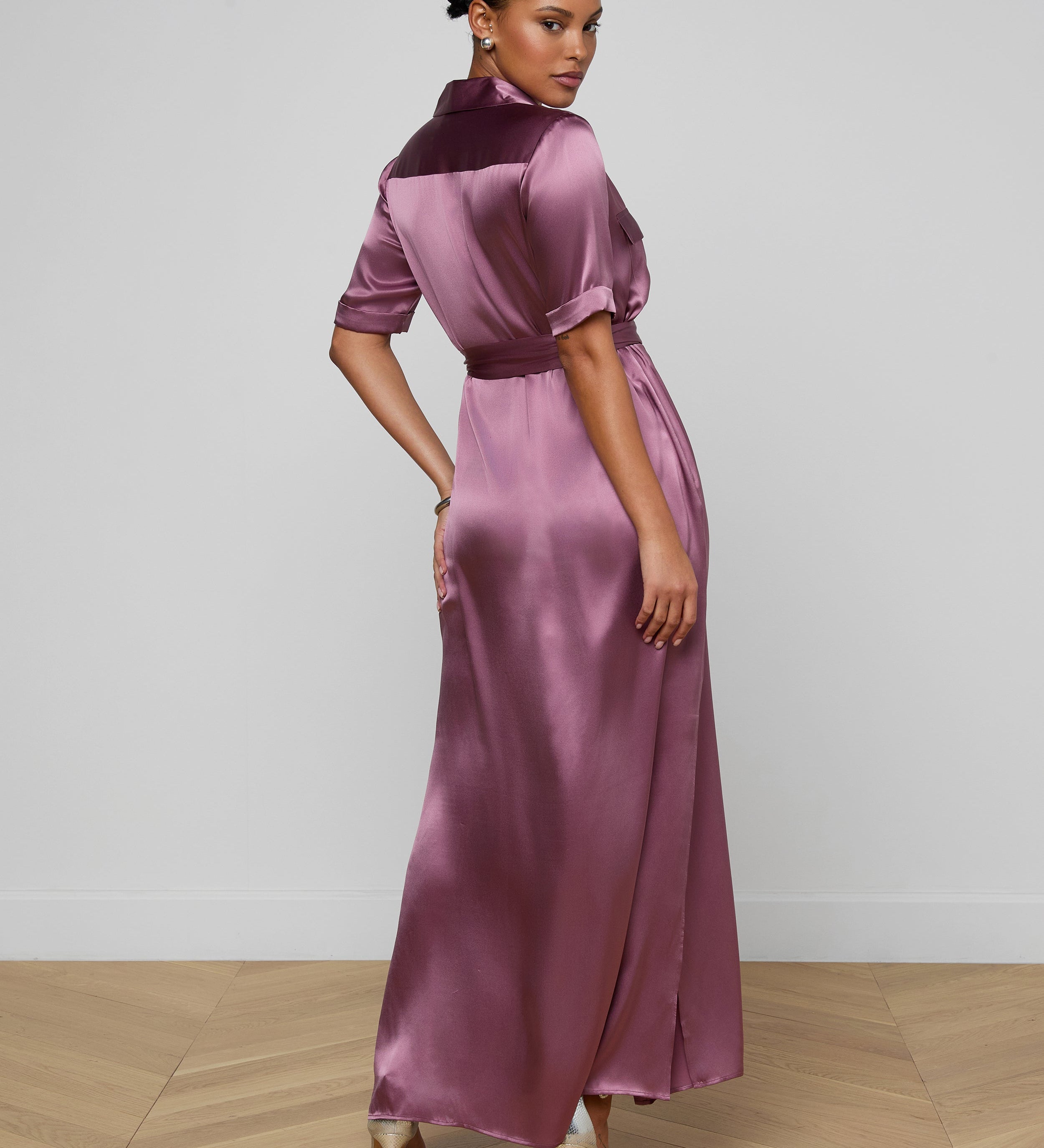L'AGENCE - Klement Silk Shirt Dress