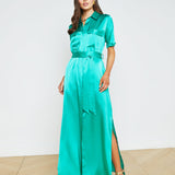 L'AGENCE - Klement Silk Shirt Dress
