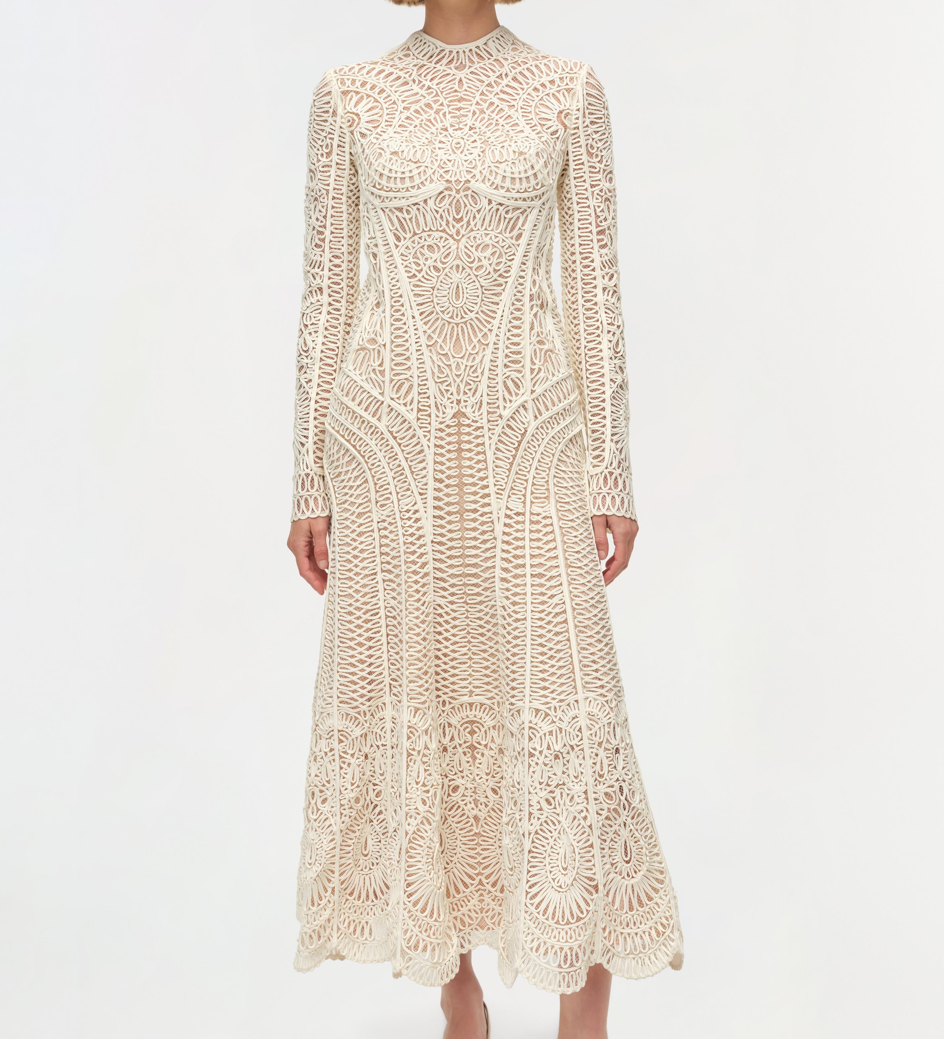 Simkhai - Fiona Guipure Midi Dress