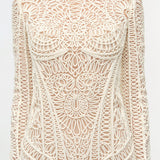 Simkhai - Fiona Guipure Midi Dress