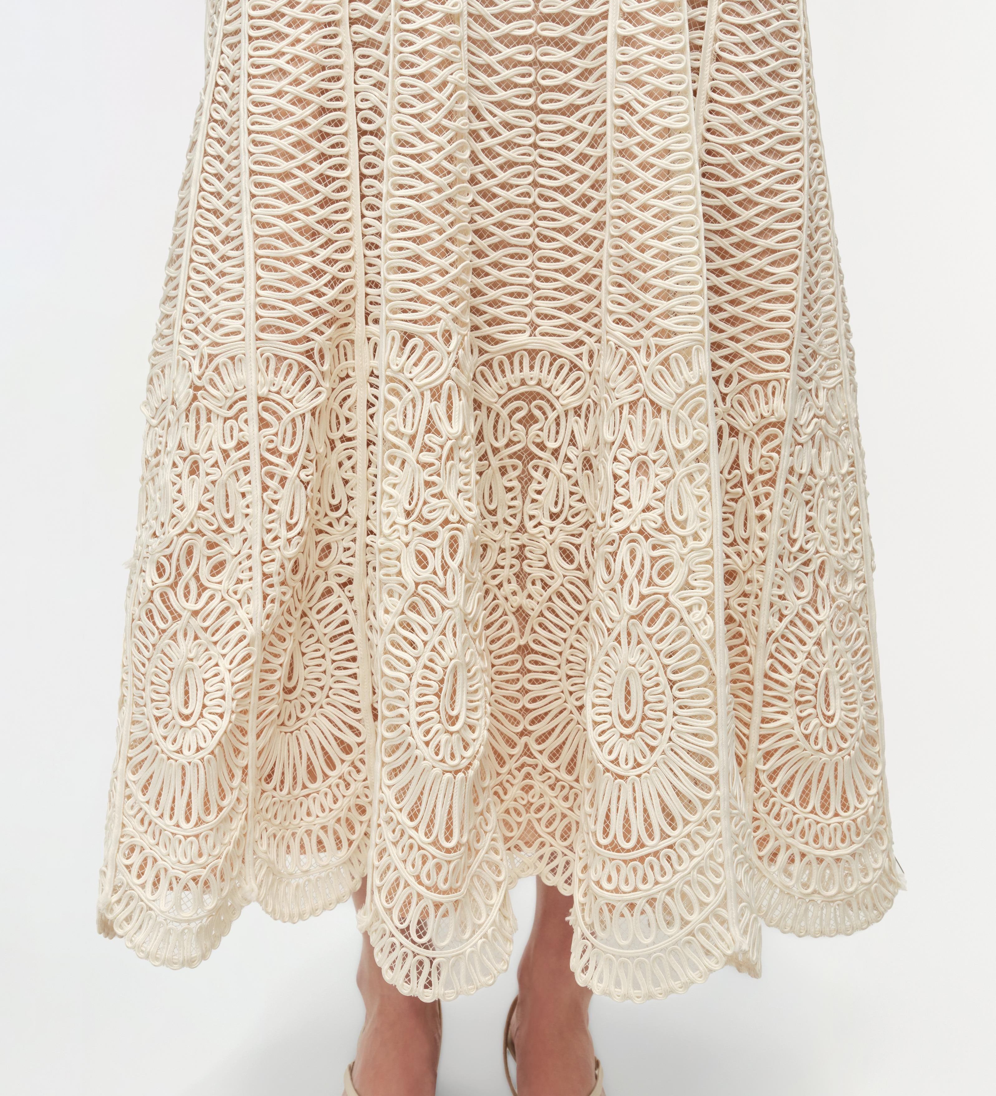 Simkhai - Fiona Guipure Midi Dress