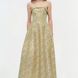 Simkhai - Octavia Jacquard Strapless Gown