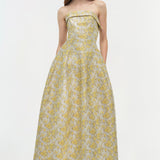 Simkhai - Octavia Jacquard Strapless Gown